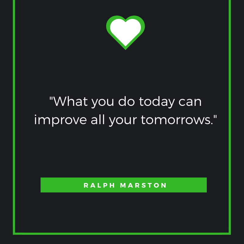 What you do today can improve all your tomorrows. Ralph Marston